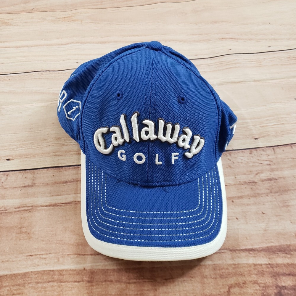 Callaway Hat Cap Mens Strap Back Blue White Golf Golf Golfing New Era Adult
